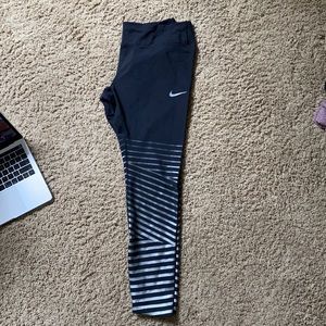 Reflective Black & Silver Nike Leggings